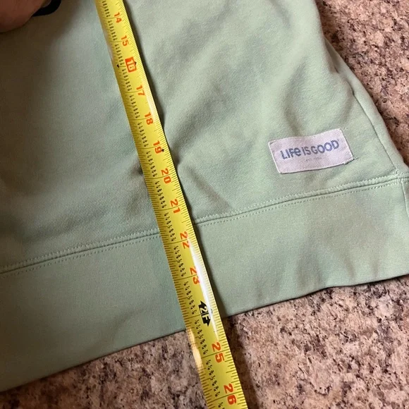 Rescue Life Is Good paws dog cat pet green lightweight Crewneck Sweatshirt - Picture 7 of 11